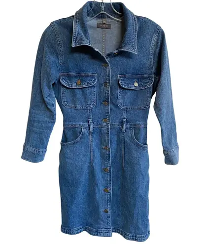 DL1961 Esme Denim Shirt Dress Full Button Front Mini length - XS EUC