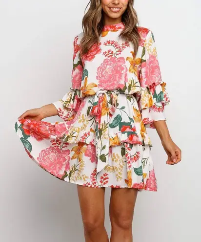 Petal and Pup New White Floral Peta Mini Dress Size XL