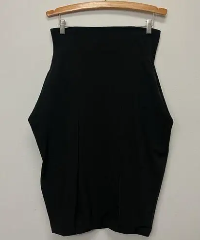 ELM DESIGN Sz 2 Jersey Knit Pleated Skirt Grunge Whimsical Glam Dark Academia Black