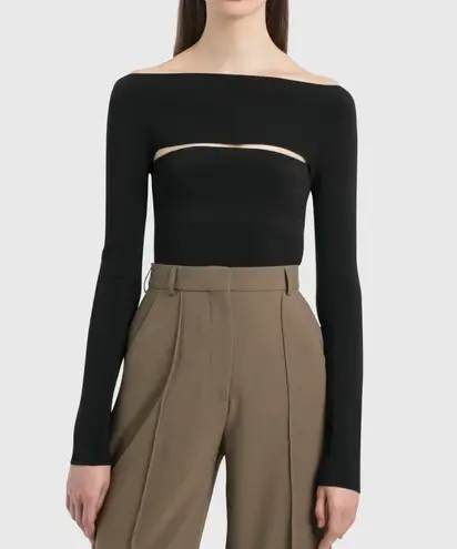 NWOT Dion Lee Sleek Black Crop Top Size S/M