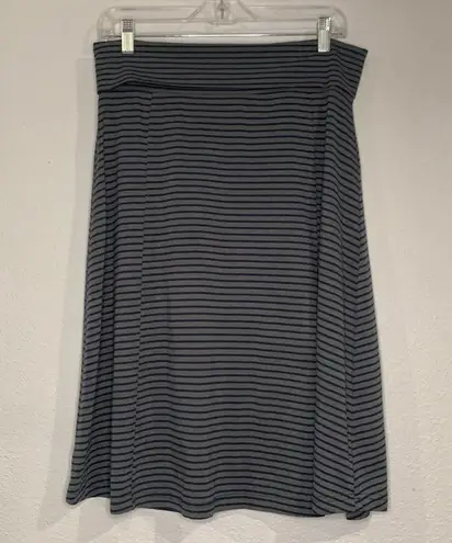 Carve Designs High Point organic cotton striped yoga band A-line skirt L