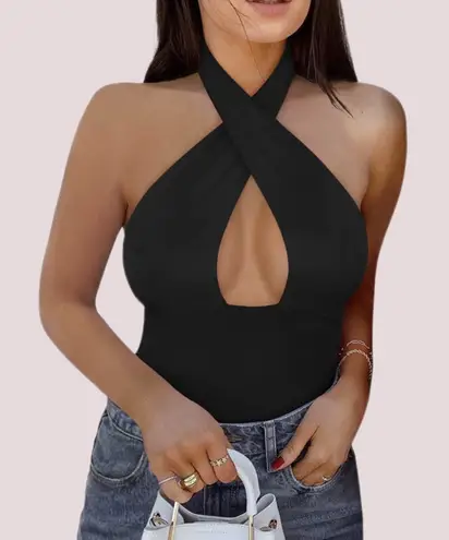 NWT Reoria Black Halter/Criss