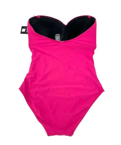 DKNY  Women's Orchid Pink One Piece Halter Slimming Swimsuit 10 NWT