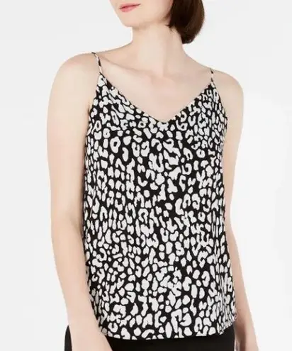 Calvin Klein  Black & White Leopard Print Cami Tank Top M