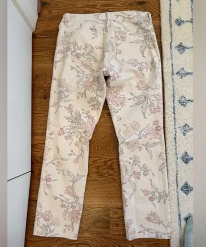 LRL Lauren Jeans Co. Ralph Lauren Multicolor Floral Modern Straight Ankle Size 8 Pink