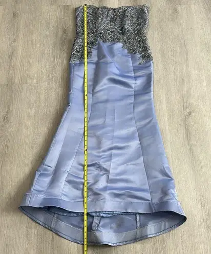 Designer formal beaded sequin embellished gown prom wedding guest dress Purple Size undefined