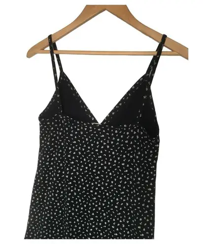 John Galt Dress Womens 0 V Neck Spaghetti Strap Ditsy Floral Summer Blue