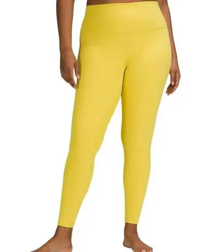 Lululemon Align High Rise Pants 28" Ankle Pull On Stretch Skinny Yoga Soleil 4 Yellow