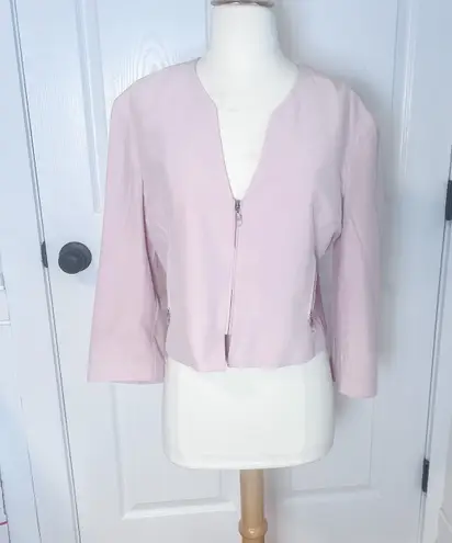 Giorgio Armani Vintage Cropped Pink Zip Jacket