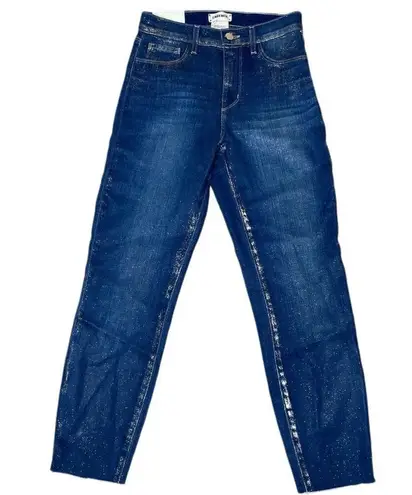 L'Agence Women’s El Matador Glitter-Coated Stretch Slim-Fit Jeans Sz 24