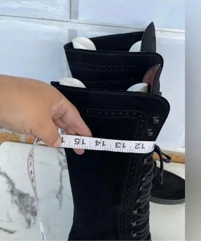 Tod's Gomminos combat moto style mid calf boots 6.5 Black