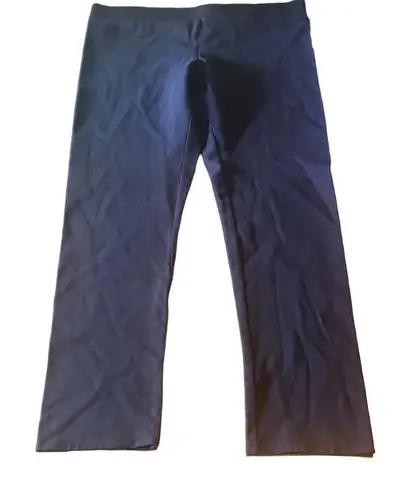 The Zigzag Stripe Womens XL Navy Blue Pull On Mid Rise Ankle Straight Leg Pants