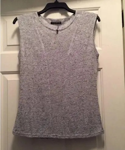 Size large off blue gray top with cut outs