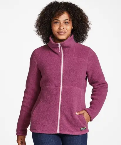 LL Bean Women's Purple Katahdin Fleece Jacket Full Zip Small Petite 518806 Size undefined