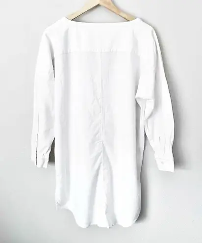CHELSEA 28 x NORDSTROM | White Linen Blend Dress Cover-up Oversized | Size Small