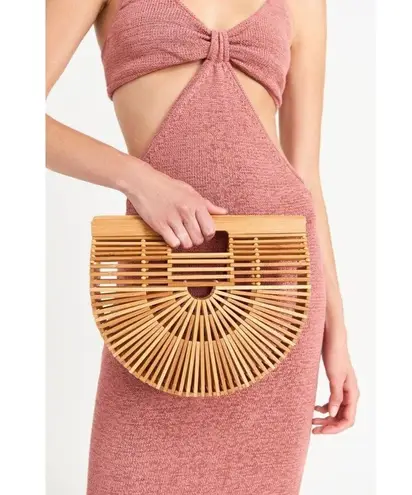 Cult Gaia RTR SERITA DRESS Sweater Knit Cut out Sexy Midi Pink Jaipur sz medium