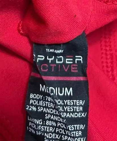 Spyder Active Women's Red Racerback Sleeveless Athletic Sports Bra Crop Top Sz M