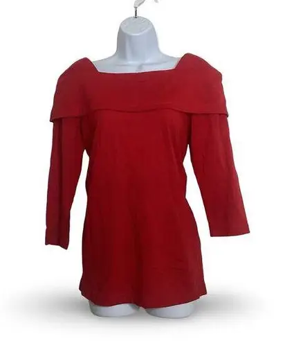 Vintage Jazz Sport Festive Top Red Size L