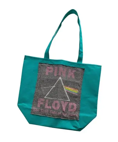 Via Penny Lane Reworked Apparel | Pink Floyd Cyan Green Nylon Tote Bag