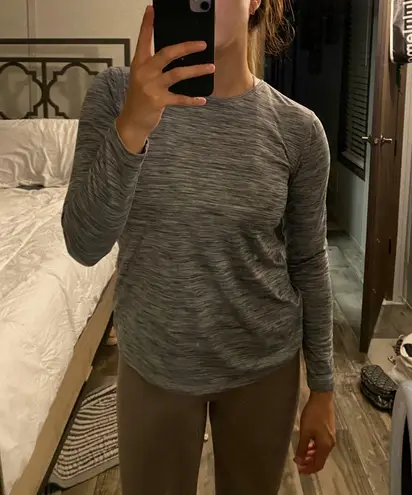 Athletic Works grey long sleeve workout top