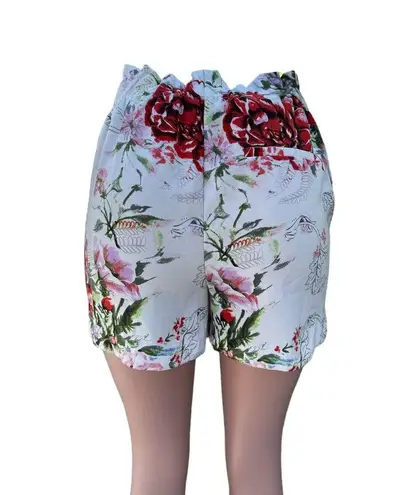Dex Floral Paper Bag Waist Shorts Small