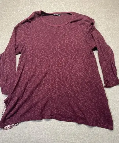 Max jeans Women's Top, 1X, Burgundy