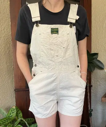 Jack Daniel's Ultra rare 70s vintage Jack Daniel’s Hogwashers cream denim shortalls bib