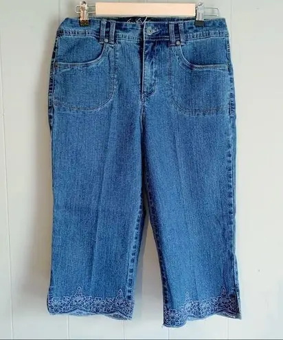 Gloria Vanderbilt Embroidered Marnie Skimmer Jeans Size 10P