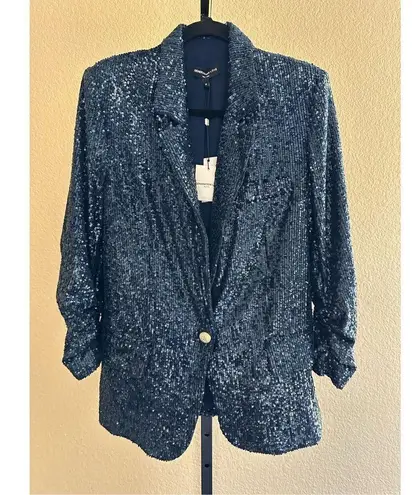 Generation Love Avery Sequin Blazer in Navy Size M