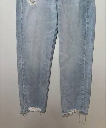 American Eagle Size 6  Light Blue Distressed Highest Rise 90’s Boyfriend Jeans