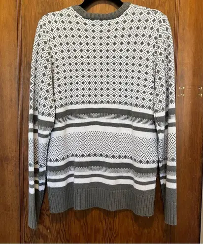 Carbon Drunk Snowman Ugly Funny Christmas Sweater Large EUC Gray