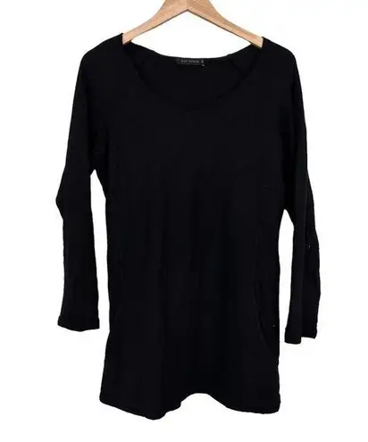 Cut Loose Black Long Sleeve Shirt Sz M Lagenlook Size M