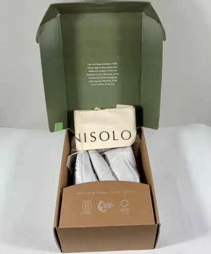 Nisolo NWB Women's Athleisure Eco-Knit Sneaker White Size 7 US