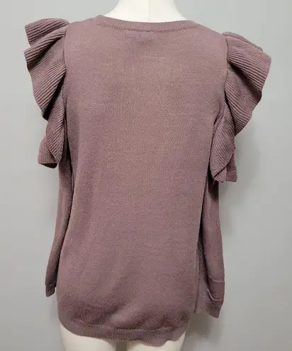 love on a hanger  Ruffled Cold Shoulder Sweater Size Medium