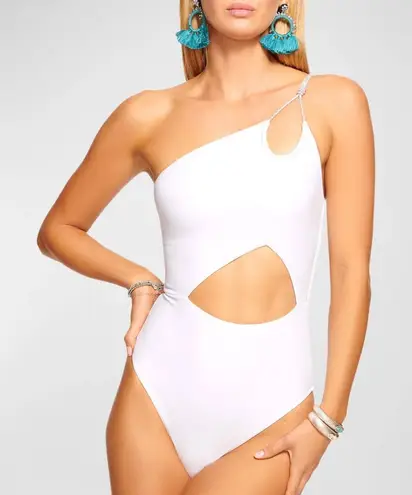 Ramy Brook BNWT White India One Piece Bathing suit Swimsuit Size Large Bride