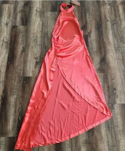 Retrofête Retrofete Sabrina Dress Coral Size Medium Halter Open Back NWT Maxi Sleeveless - Image 3