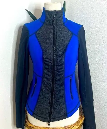 Zella  jacket blue and black athletic mesh panel