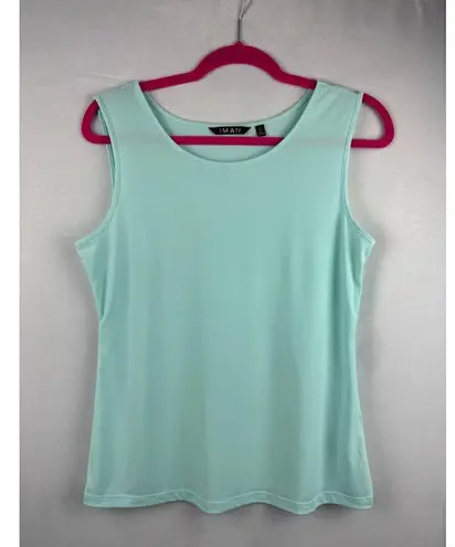 IMAN Womens Sleeveless Mint Tank Top S Polyester/Spandex Stretchy Green