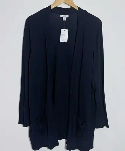 Croft & Barrow NWT  Women’s Classic Navy Open Front Cardigan w/ Pockets Size 1X