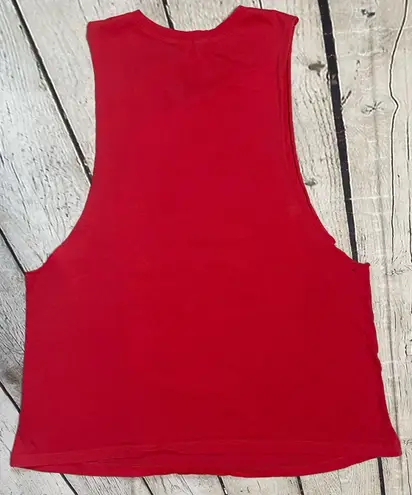 Silly Girl Red Skull Muscle Tank Top