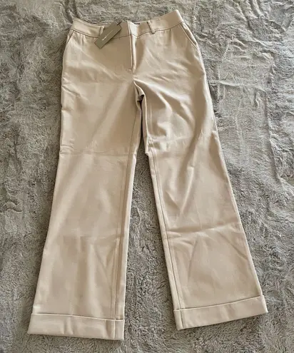 Spiegel NWT Women's Beige Tailored Pants Size 12 Ponte Knit Style 63329 Career