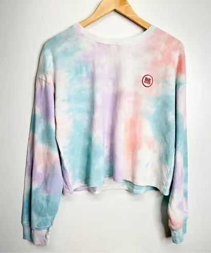All in Favor Shirt Womens Cropped Long Sleeve Shirt Tie Dye Size Large NWT - Image 1