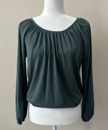 Green Envelope Boho Long Sleeve Blouse Sage Green Size XS Loose Fit