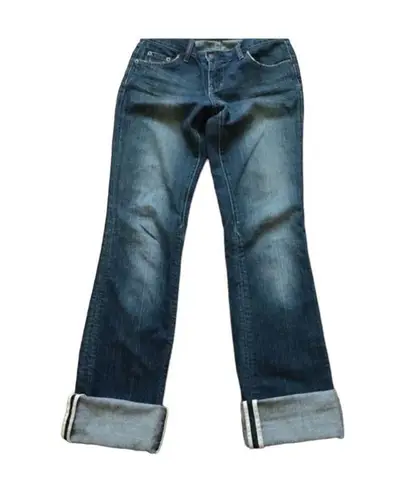 Arden B blue prep denim straight leg cuffed jeans size 27 women’s casual