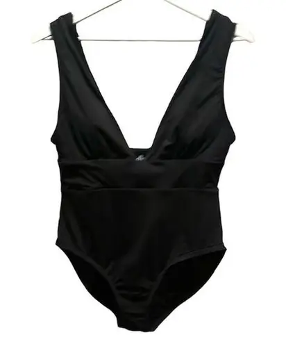 ANDIE  Mykonos Women’s Black One Piece Plunge Swimsuit Size Large