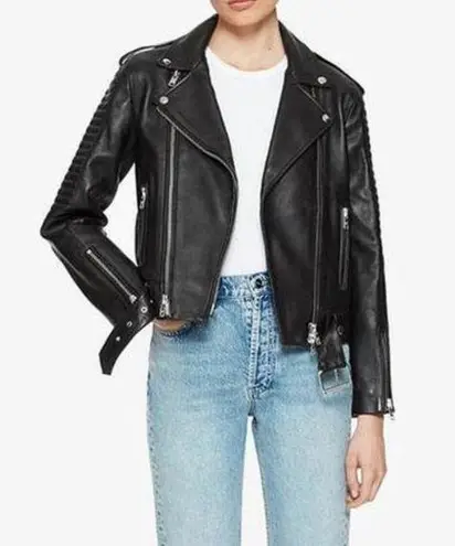 ANINE BING Cassidy black leather jacket