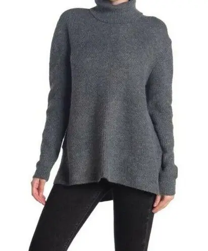 Sweet Romeo NWT Abstract Rib Turtleneck Tunic Sweater Gray Size Small S