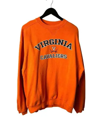 Vintage 90s Virginia Cavaliers Orange Crewneck Sweatshirt L Embroidered Unisex Size L
