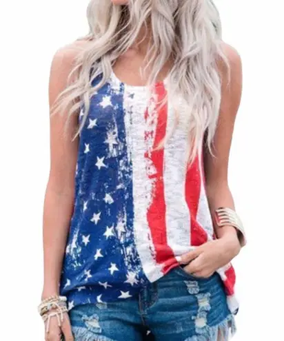 NEW American Flag Patriotic Tank Top. Small. Multiple
