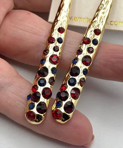 Amrita Singh Austrian Crystal Gold Drop Earrings